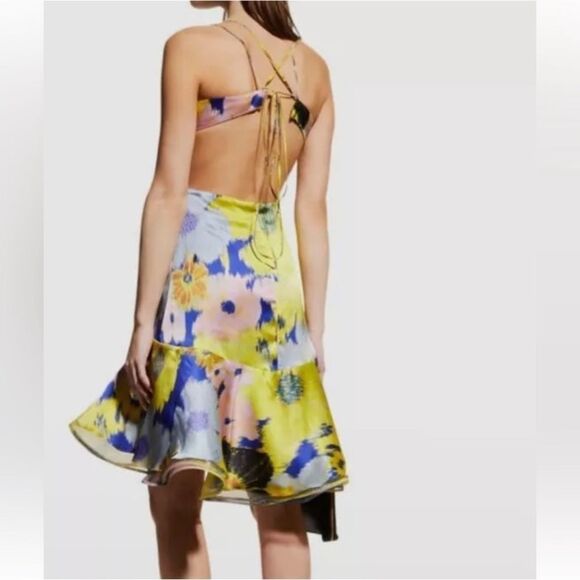 Silvia Tcherassi Analissa Floral-Print Cutout Dress size Medium-P16 - Picture 2 of 10